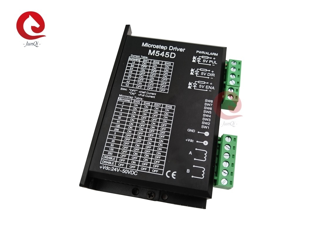 Junqi Nema23/34 Stepper Driver DM545D 4.5A 24 ~ 50VDC Cho 2 Pha Stepper Motor Controller Máy khắc CNC