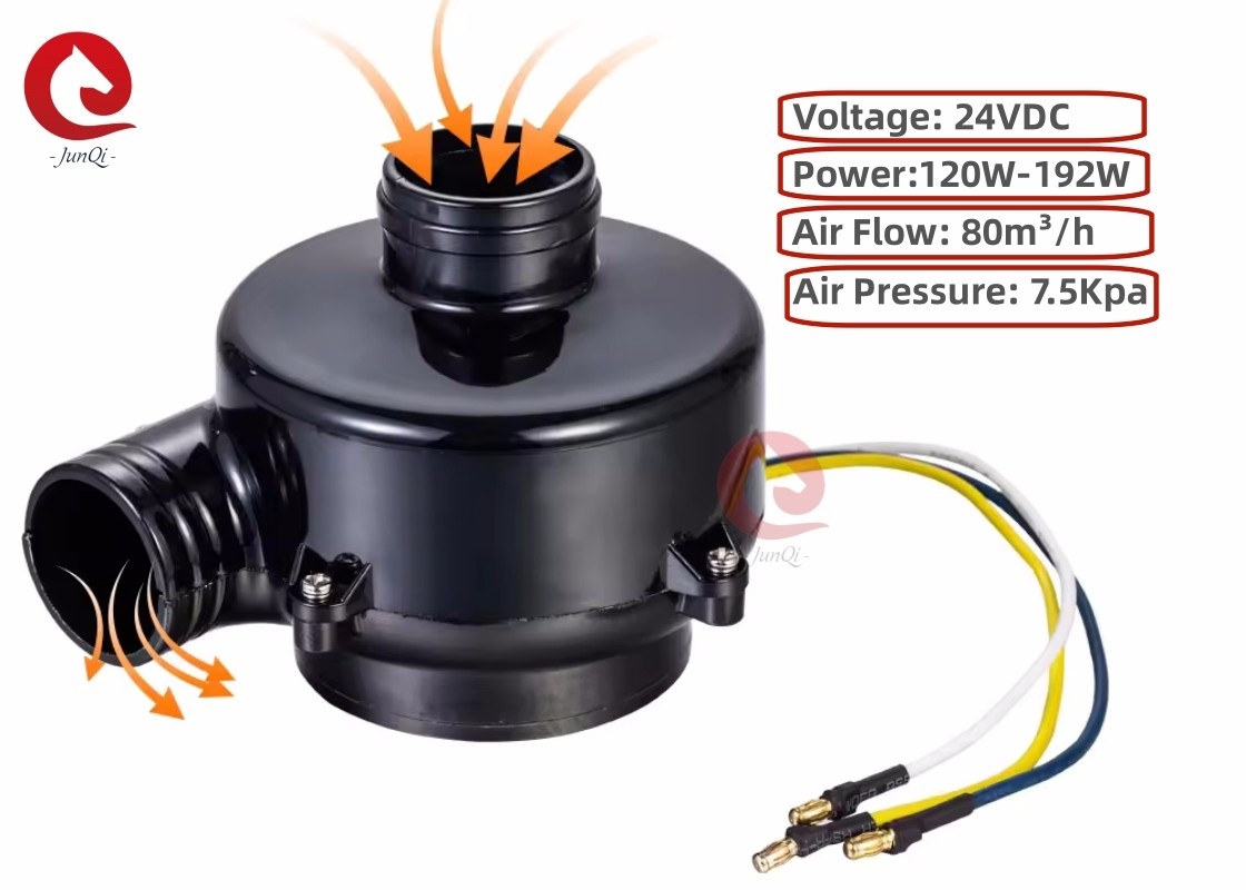 24V 23000rpm Hiệu quả cao 80m3/h Dòng chảy không khí ngược quạt ly tâm cho nhà máy sản xuất